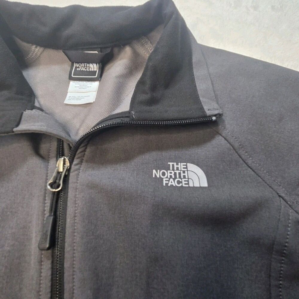 The North Face FlashDry Gray Softshell Jacket Full Zip Women’s Size Small - Picture 2 of 8